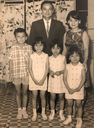 Alexandria’s family in their new home in the U.S.