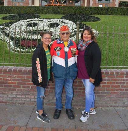 Shannon with her grandfather, Thomas, and her daughter