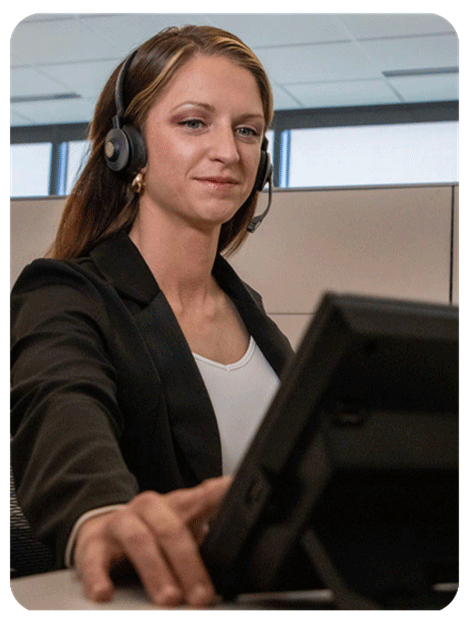 Woman on Headset